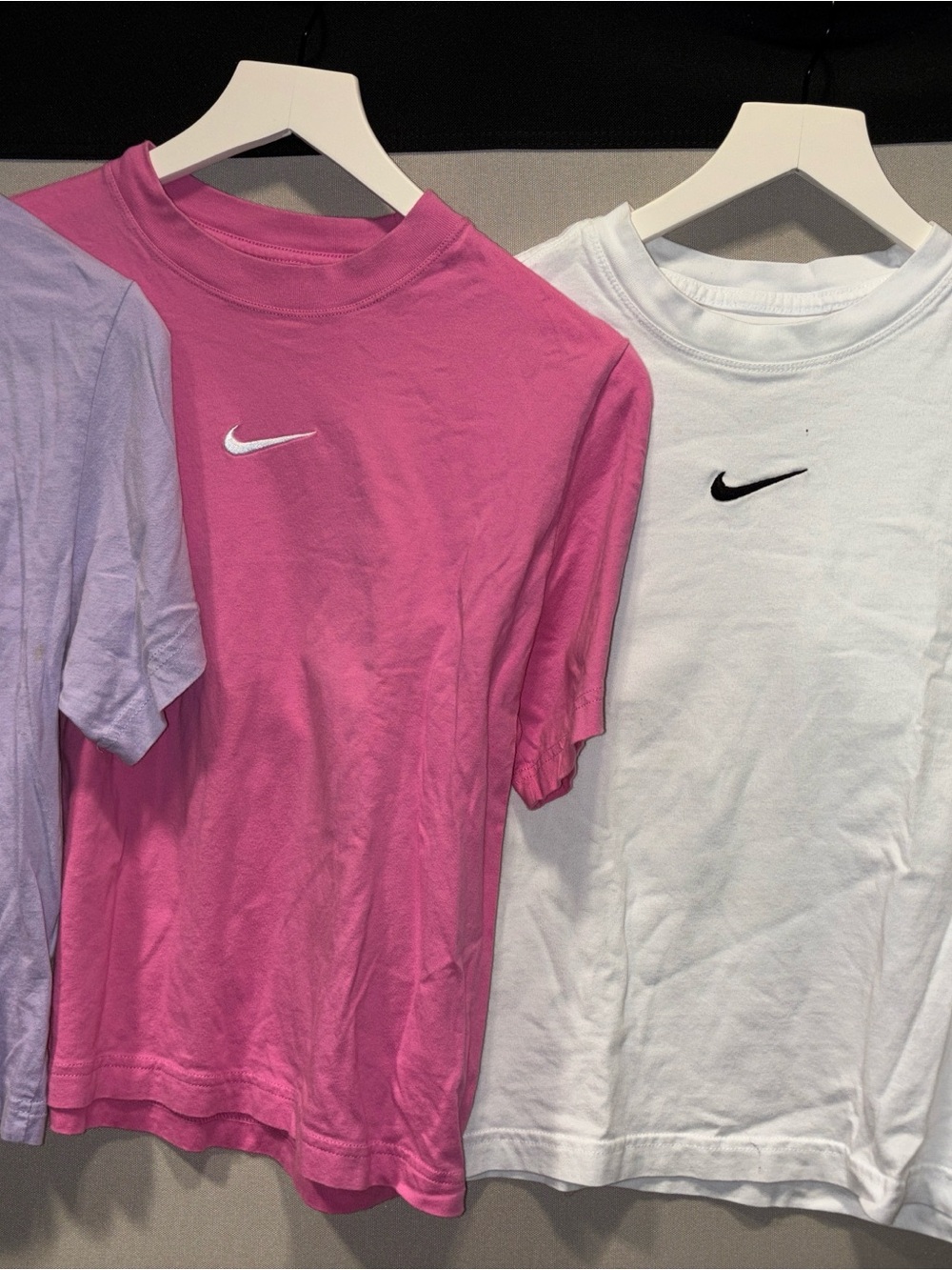Nike Pink and White Short Sleeve Swoosh Tee Set